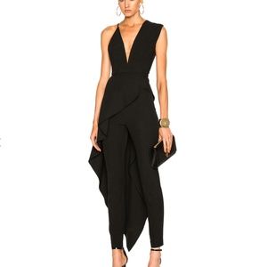 Michelle Mason Long Black Asymmetrical Top Size 2